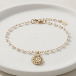 Pulseira pérolas búzio 